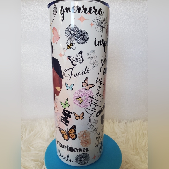 Daily Spanish Affirmations 20oz Hand Crafted Skinny Tumbler - Picture 5 of 7